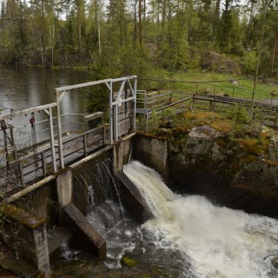 Ritakosken ohijuoksutusta keväällä