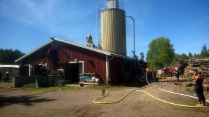 Brand vid reningsverket i Liljendal