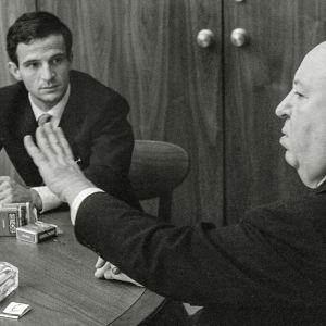 François Truffaut ja Alfred Hitchcock. Kuva dokumenttielokuvasta Hitchcock/Truffaut