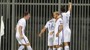 Teemu Pukki gjorde Finlands segermål i bortamatchen mot Kosovo. Finland vann över Kosovo med 1-0.