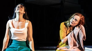 Maria Sid är en regisserande teaterchef. Fjolårets succé Min fantastiska väninna ska hon nästa vår flytta till teaterns stora scen. Ruth Vega Fernandez och Maja Rung spelade väninnorna i uppsättningen tidigare i år. Ruth Vega Fernandez och Maja Rung i Min fantastiska väninna.