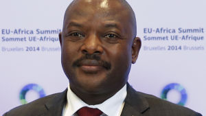 President Pierre Nkurunziza är före detta ledare för huturebellgruppen. Brundis president Pierre Nkurunziza.
