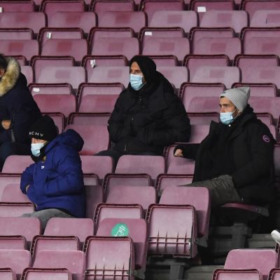 Barcelonan toipilasosastossa olivat Jordi Alba, Lionel Messi, Sergi Roberto ja Anssumane 'Ansu' Fati.