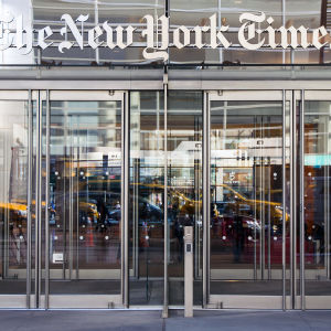 The New York Timesin pääsisäänkäynti