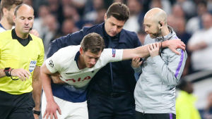 Jan Vertonghen fick ledas bort från planen. Jan Vertonghen leds ut från planen.