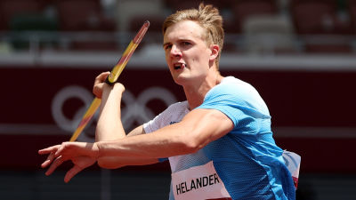 Oliver Helander kastar spjut i OS-kvalet.