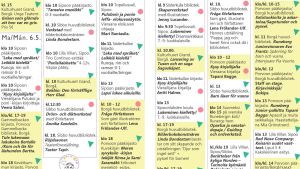 Barnlitteraturfestivalen Ord erbjuder ett rikligt utbud av varierande program. Programblad för barnlitteraturfestivalen ord