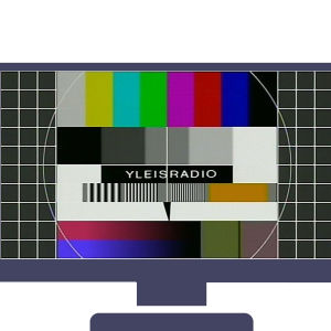 Televisio jossa virityskuva.