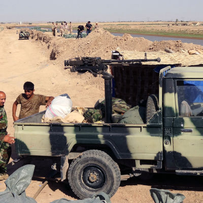 Kurdiska peshmergakrigare nära Kirkuk.