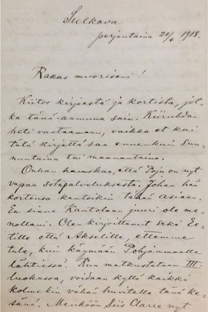 Oskar Merikannon kirje.