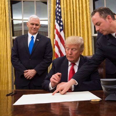 Pence, Trump, Priebus