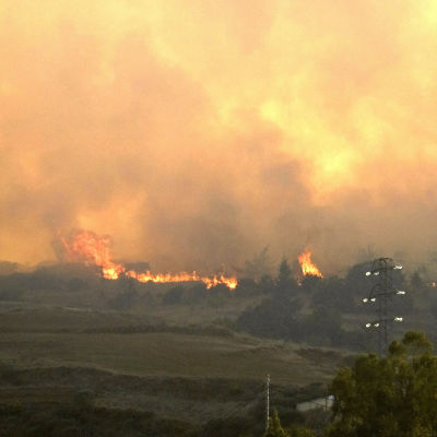 Brinnande landskap på Gran Canaria.