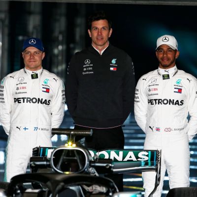 Valtteri Bottas , Toto Wolff ja Lewis Hamilton