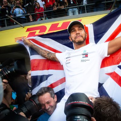 Lewis Hamilton Meksikon osakilpailun 2018 jälkeen, kun mestaruus varmistui.