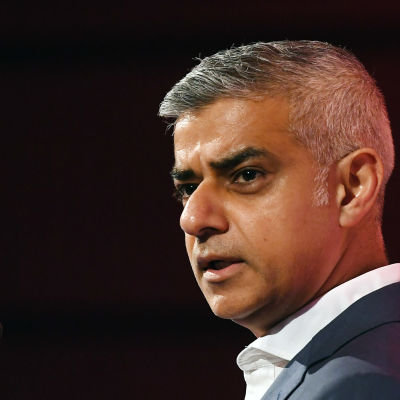 Londons borgmästare Sadiq Khan höll ett tal inför den brittiska handelskammaren i slutet av mars 2019.