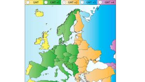 I dagens läge följer en majoritet av EU-länderna centraleuropeisk tid (GMT+1). karta