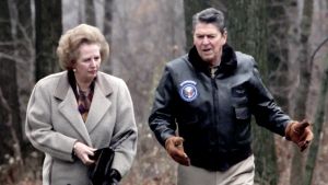 Kompisarna Margaret Thatcher och Ronald Reagan Margaret Thatcher och Ronald Reagan 1986