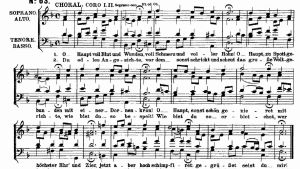 Noterna till koralen "O Haupt voll Blut und Wunden" Noterna till koralen "O haupt voll Blut und Wunden"