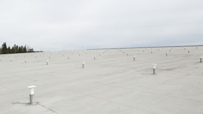 Helens solkraftverk på skidhallen i Stensböle.