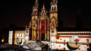Katedralen i Santiago de Compostela. Katedralen i Santiago de Compostela vid Jakobsfestligheterna 2012