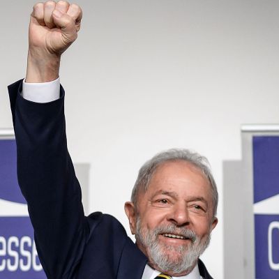Brasiliens tidigare president Luiz Inacio Lula da Silva i Genève den 6 mars 2020.