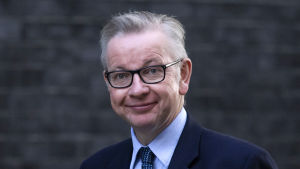 Michael Gove. Storbritanniens miljöminister Michael Gove utanför 10 Downing Street den 9 november.