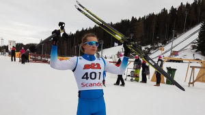 Medaljregn för "Tjalle" Ståhlberg vid FM i vinter. Alexander Ståhlberg har vunnit många medaljer i P17-klassen.