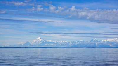 Wrangell Mountains-bergskedjan i nordvästra Kanada.