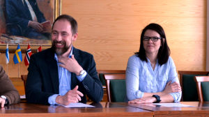 Markus Rönnblom och Marita Carlström upplevde arbetet i medborgarrådet som något positivt. Markus Rönnblom och Marita Carlström.