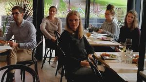 Publiken är både intresserad och fundersam på Teirs session om existentiell coachning. publik på coaching