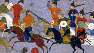 Strid mellan mongoler och kineser av Rashid-al-Din Strid mellan mongoler och kineser av Rashid-al-Din