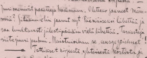 Aarre Merikannon kirje.