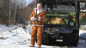 Vladimir Putin i Sibirien den 21 mars 2021. Vladimir Putin i Sibirien den 21 mars 2021.