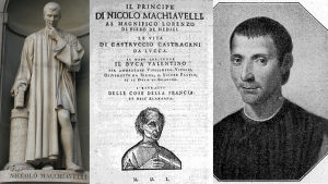 Niccolò Machiavelli. Staty av Lorenzo Bartolini, titelblad ur Furstenutgåva från 1550, kopparstick Niccolò Machiavelli. Staty av Lorenzo Bartolini, Titelblad ur Furstenutgåva från 1550. Kopparstick