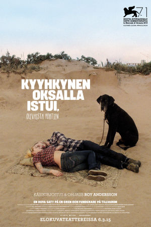 Elokuvan ensi-ilta on 6.3.2015 Kino Engelissä Roy Andersson: Kyyhkynen oksalla istui, olevaista pohtien (2014)