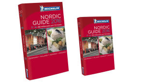 Den nordiska versionen av Michelinguiden har bara funnits i ett år. Två exemplar av en röd bok.