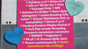 Många lokala organisationer, företag och föreningar backade upp evenemanget. Många föreningar, företag och organisationer stödde evenemanget.