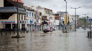 Översvämning i Fort-de-France på Martinique efter orkanen Maria. Översvämning i Fort-de-France på Martinique efter orkanen Maria.