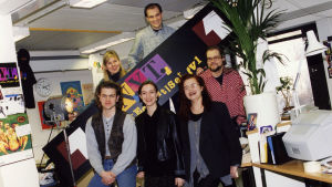 N.Y.T. NYT Nuorten uutiset -ohjelman työryhmää vuonna 1995.