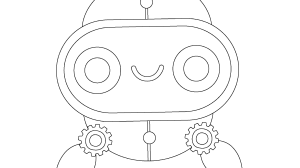 Pikku Kakkosen Eskari-sovelluksen värityskuva robotti