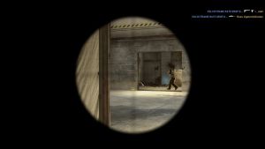 Pelaaja tähtää tarkkuuskiväärillä Counter-Strike Global Offensive -pelissä
