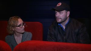 Marjut Tervola ja Pekka Heikkinen elokuvissa. Marjut Tervola ja näyttelijä Pekka Heikkinen elokuvissa