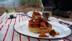 Potatisscones med kantareller Potatisscones med kantareller