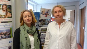 Henriette Eriksson och Åsa Raunio. Henriette Eriksson handledare kombistuderanden vid Axxell, Åsa Raunio är studiehandledare vid Ekenäs gymnasium.