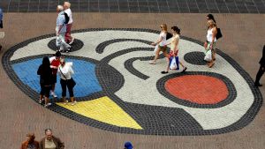 Kävelykatu Las Ramblasin katukivetys