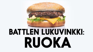 Juustohampurilainen tekstillä, Battlen lukuvinkki: ruoka