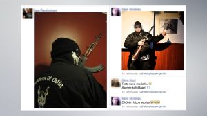 ”Där har vi en bild för medierna”. ”Rätt inställning”. ”Månne inte fobba kollar” (anspelar på nätpolisen Marko ”Fobba” Forss). Skärmdump från Facebookgruppen SOO Päällystö.