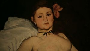 Édouard Manet'n maalaus Olympia, yksityiskohta
