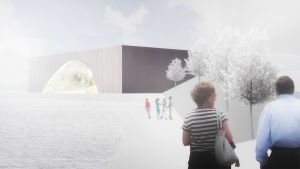 Havainnekuva tulevaisuuden museosta
