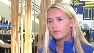 Iina Salmi spelar till vardags i FC Rosengård i Malmö tillsammans med stjärnspelare som brasilianska Marta och svenska Lotta Schelin. Iina Salmi, damlandslaget i fotboll, H:fors i september 2016